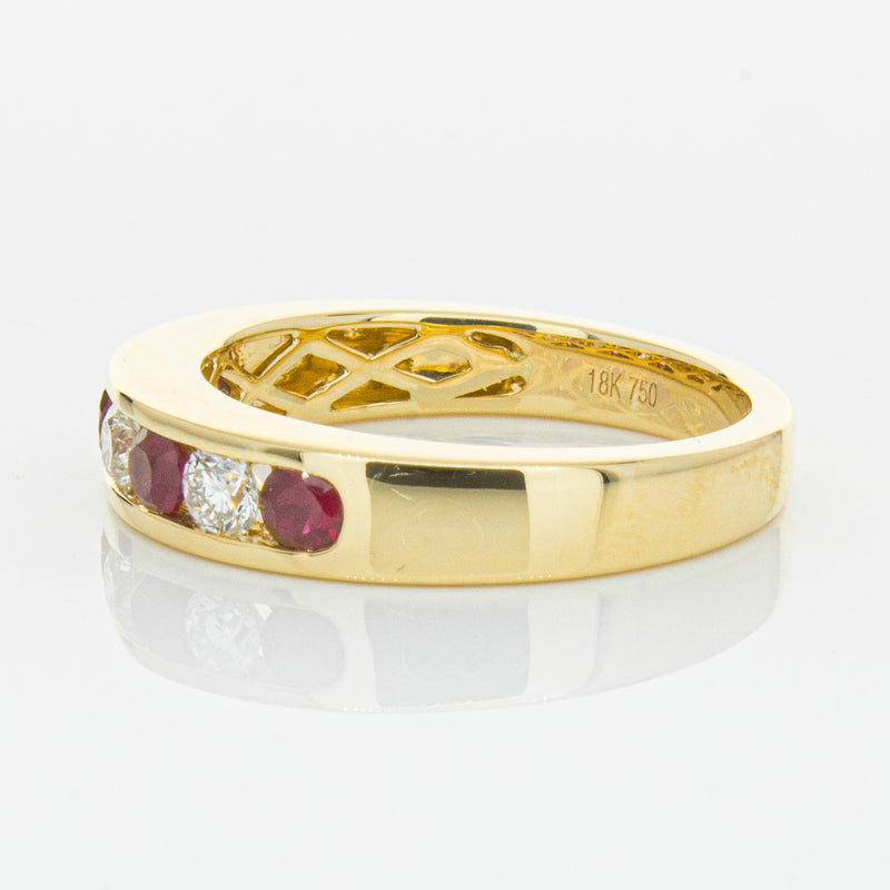 18ct Yellow Gold .50ct Ruby & Diamond Tigris Ring-Ring-Walker & Hall