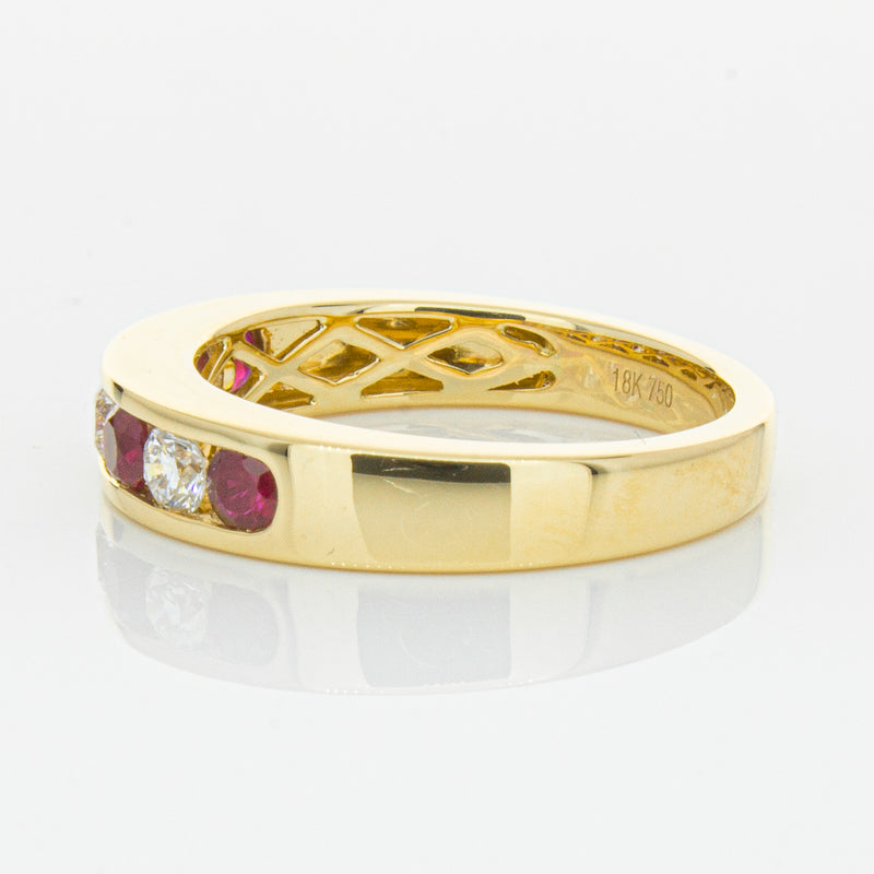 18ct Yellow Gold .50ct Ruby & Diamond Tigris Ring-Ring-Walker & Hall
