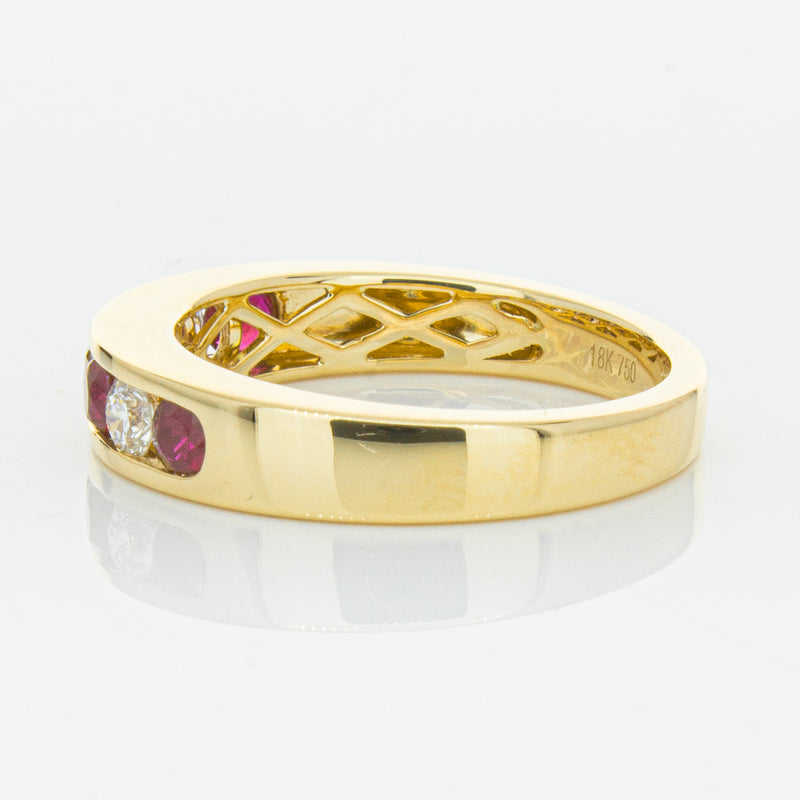 18ct Yellow Gold .50ct Ruby & Diamond Tigris Ring-Ring-Walker & Hall