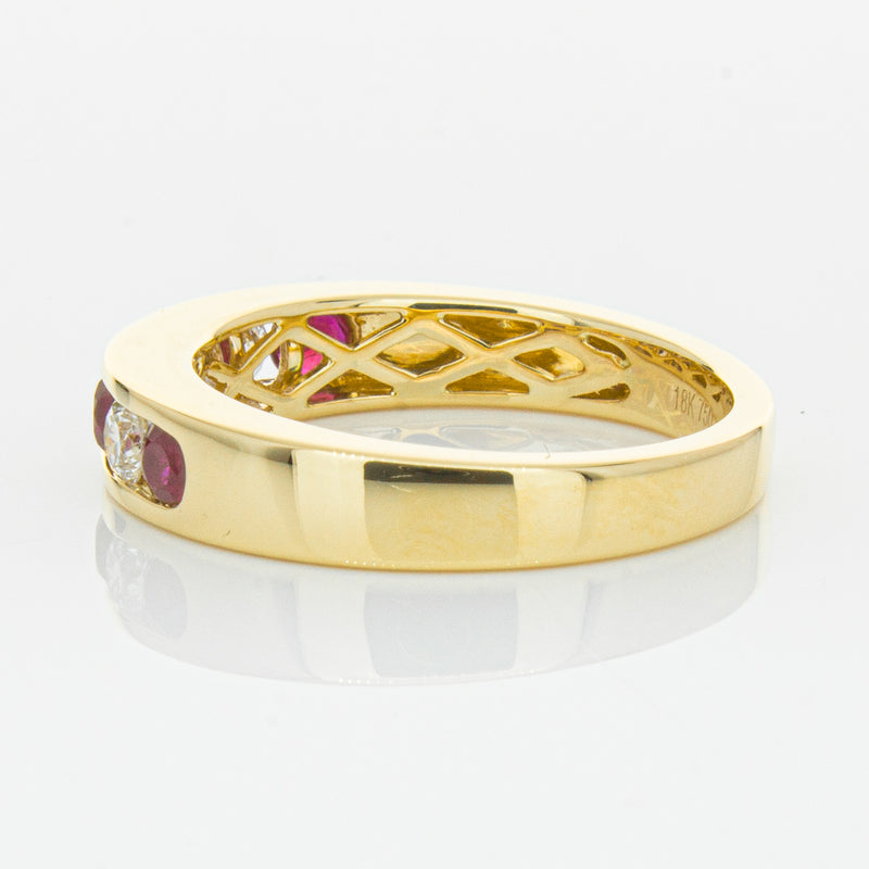 18ct Yellow Gold .50ct Ruby & Diamond Tigris Ring-Ring-Walker & Hall