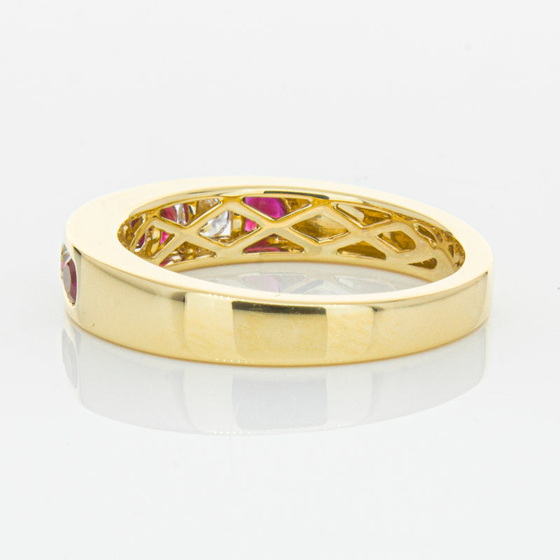 18ct Yellow Gold .50ct Ruby & Diamond Tigris Ring-Ring-Walker & Hall