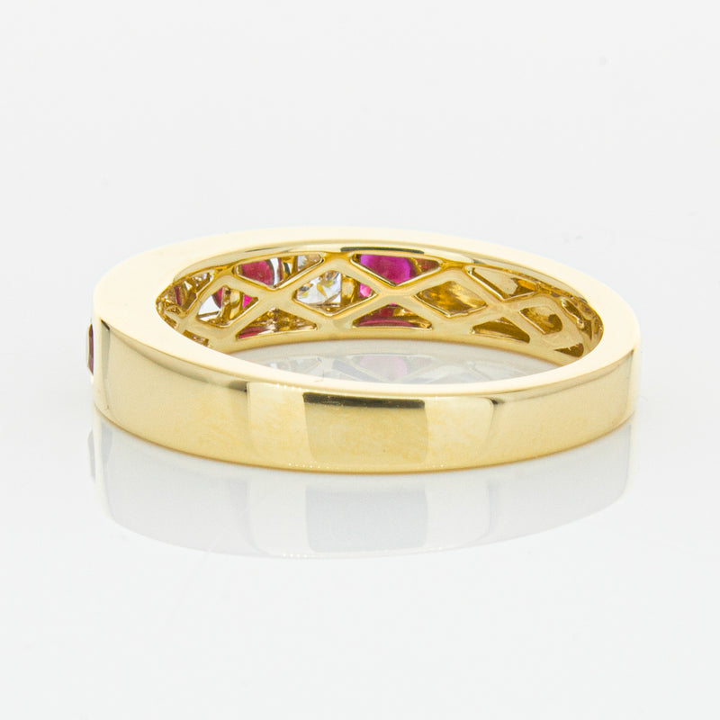 18ct Yellow Gold .50ct Ruby & Diamond Tigris Ring-Ring-Walker & Hall
