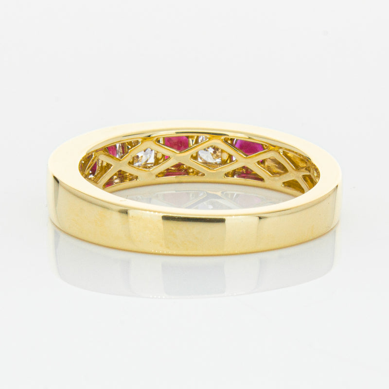 18ct Yellow Gold .50ct Ruby & Diamond Tigris Ring-Ring-Walker & Hall