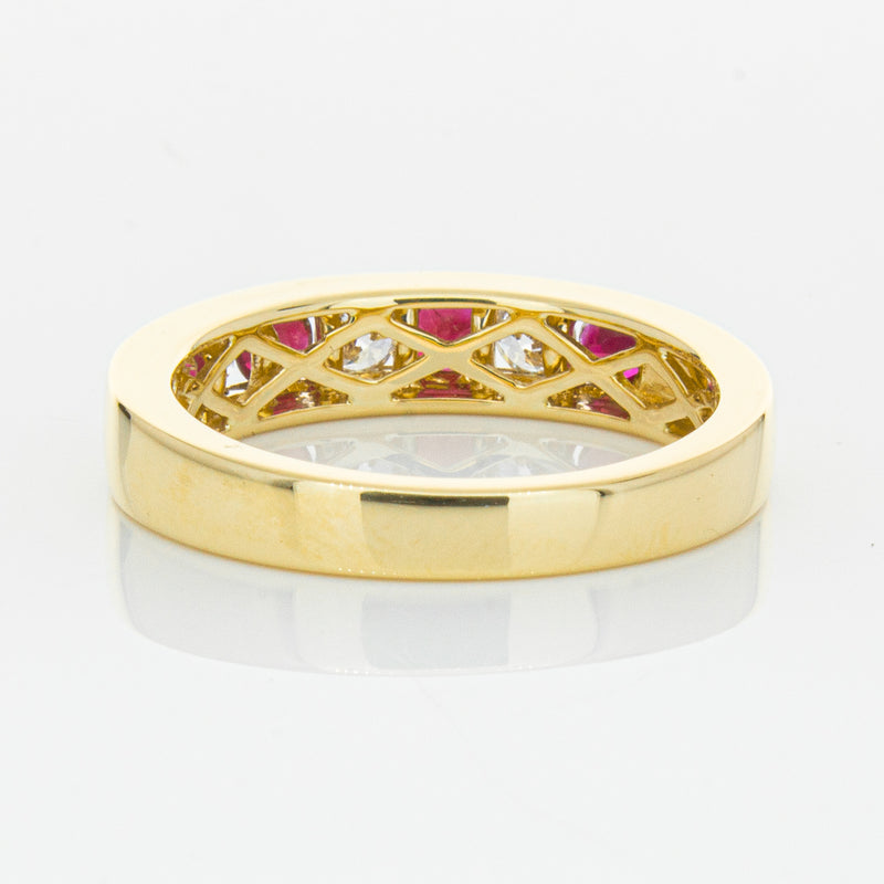 18ct Yellow Gold .50ct Ruby & Diamond Tigris Ring-Ring-Walker & Hall
