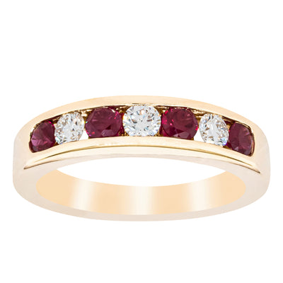 18ct Yellow Gold .50ct Ruby & Diamond Tigris Ring-Ring-Walker & Hall