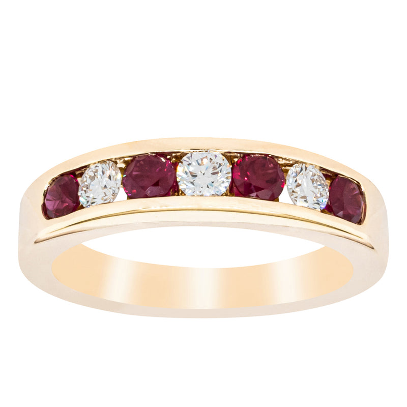 18ct Yellow Gold .50ct Ruby & Diamond Tigris Ring-Ring-Walker & Hall
