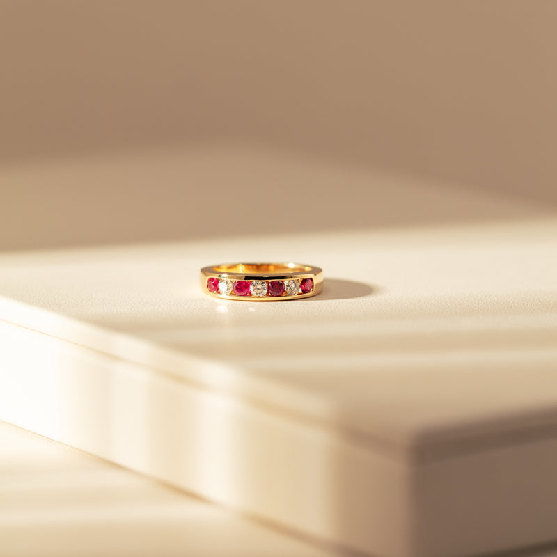18ct Yellow Gold .50ct Ruby & Diamond Tigris Ring-Ring-Walker & Hall
