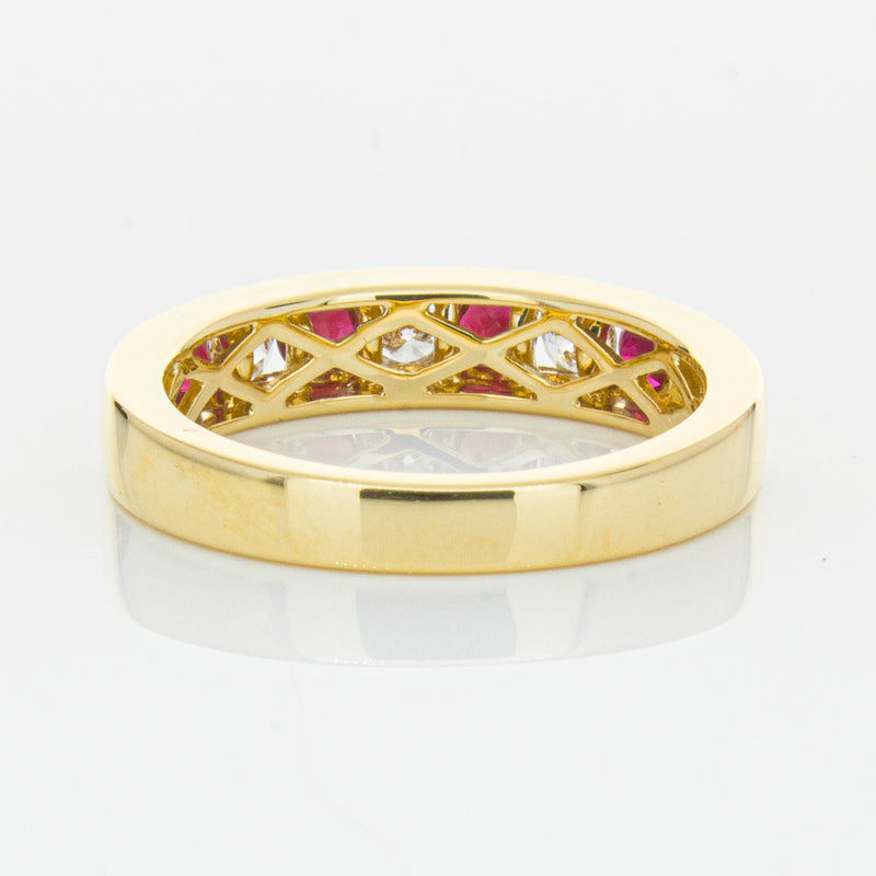 18ct Yellow Gold .50ct Ruby & Diamond Tigris Ring-Ring-Walker & Hall