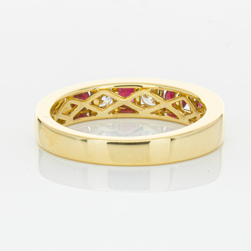 18ct Yellow Gold .50ct Ruby & Diamond Tigris Ring-Ring-Walker & Hall