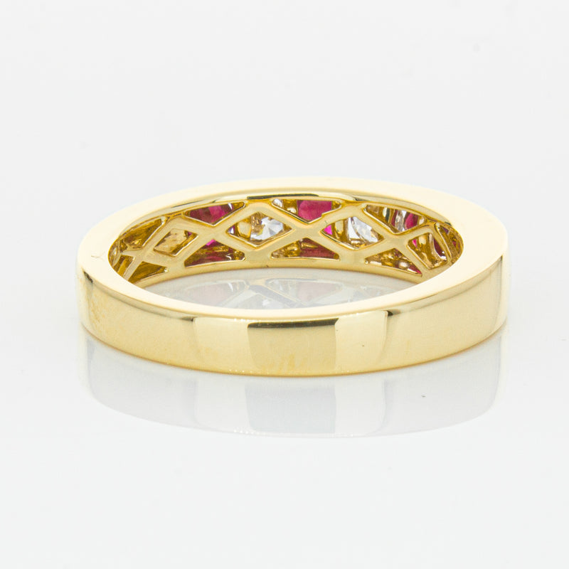 18ct Yellow Gold .50ct Ruby & Diamond Tigris Ring-Ring-Walker & Hall