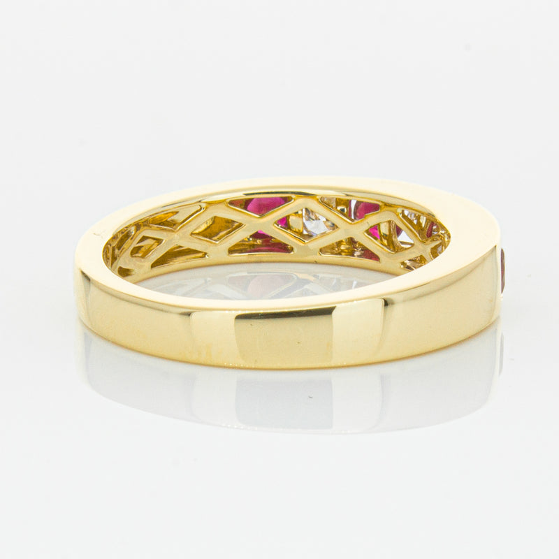 18ct Yellow Gold .50ct Ruby & Diamond Tigris Ring-Ring-Walker & Hall