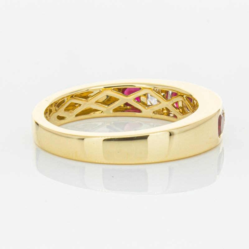 18ct Yellow Gold .50ct Ruby & Diamond Tigris Ring-Ring-Walker & Hall