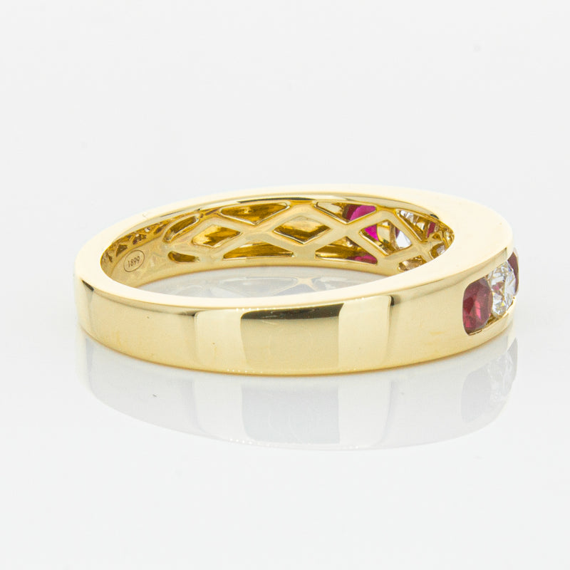 18ct Yellow Gold .50ct Ruby & Diamond Tigris Ring-Ring-Walker & Hall