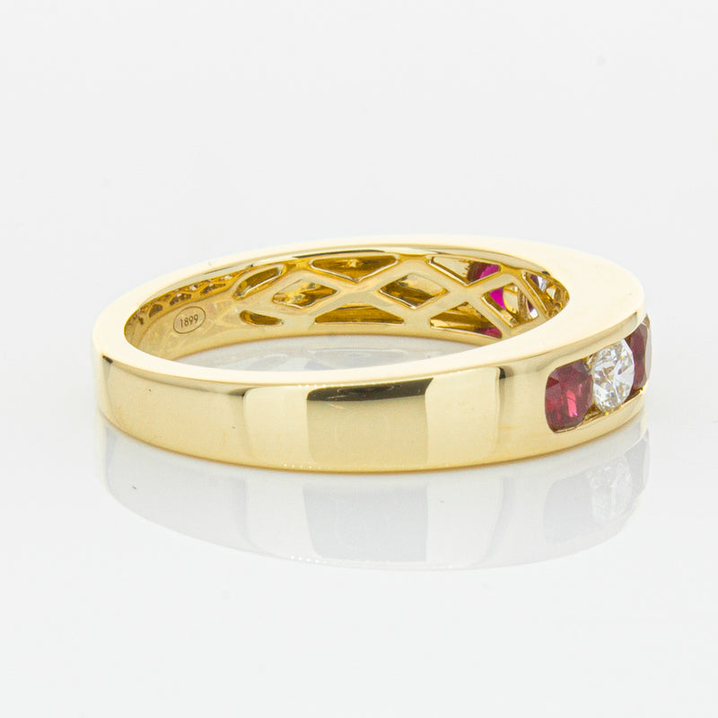 18ct Yellow Gold .50ct Ruby & Diamond Tigris Ring-Ring-Walker & Hall