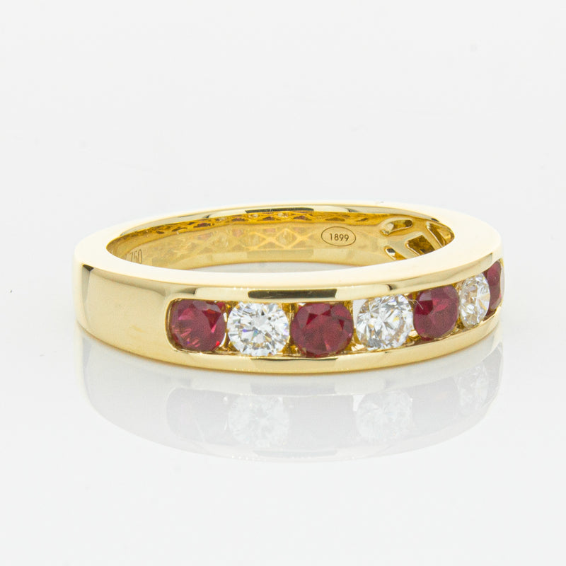 18ct Yellow Gold .50ct Ruby & Diamond Tigris Ring-Ring-Walker & Hall
