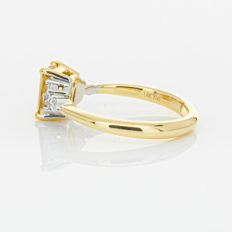 18ct Yellow Gold 1.40ct Golden Sapphire & Diamond Oriana Ring-Ring-Walker & Hall