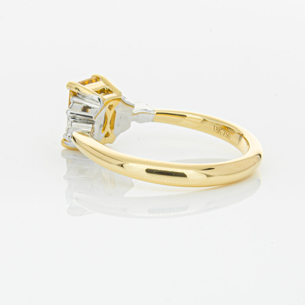 18ct Yellow Gold 1.40ct Golden Sapphire & Diamond Oriana Ring-Ring-Walker & Hall