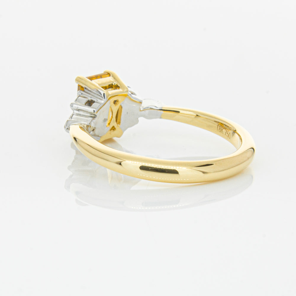 18ct Yellow Gold 1.40ct Golden Sapphire & Diamond Oriana Ring-Ring-Walker & Hall
