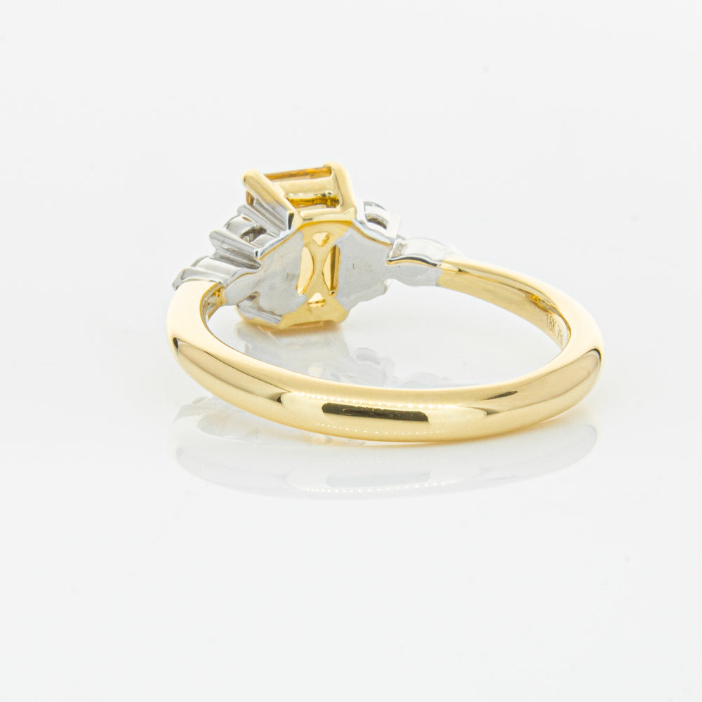 18ct Yellow Gold 1.40ct Golden Sapphire & Diamond Oriana Ring-Ring-Walker & Hall