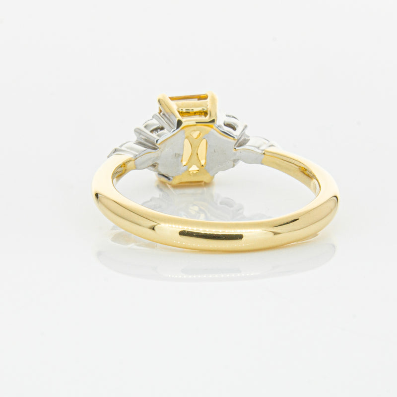 18ct Yellow Gold 1.40ct Golden Sapphire & Diamond Oriana Ring-Ring-Walker & Hall