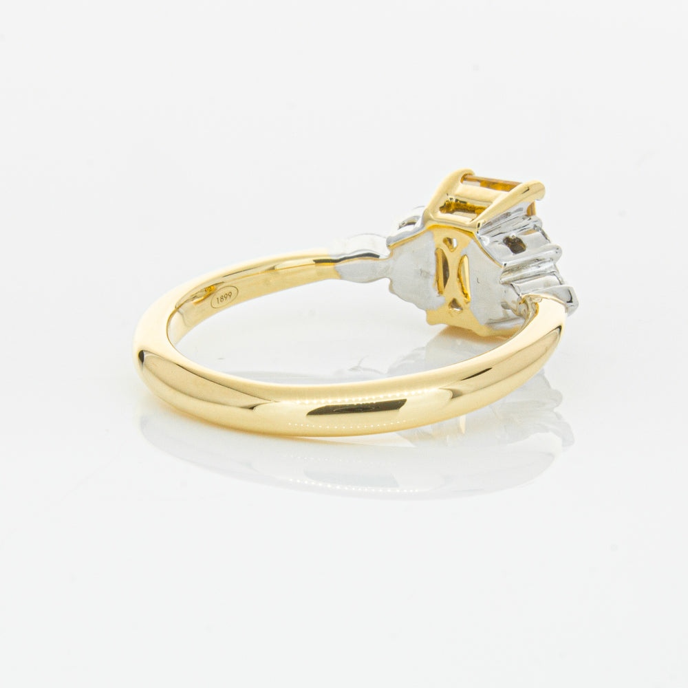 18ct Yellow Gold 1.40ct Golden Sapphire & Diamond Oriana Ring-Ring-Walker & Hall