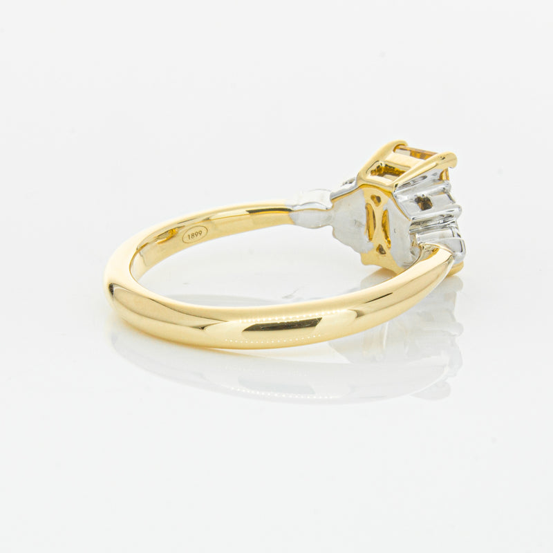 18ct Yellow Gold 1.40ct Golden Sapphire & Diamond Oriana Ring-Ring-Walker & Hall