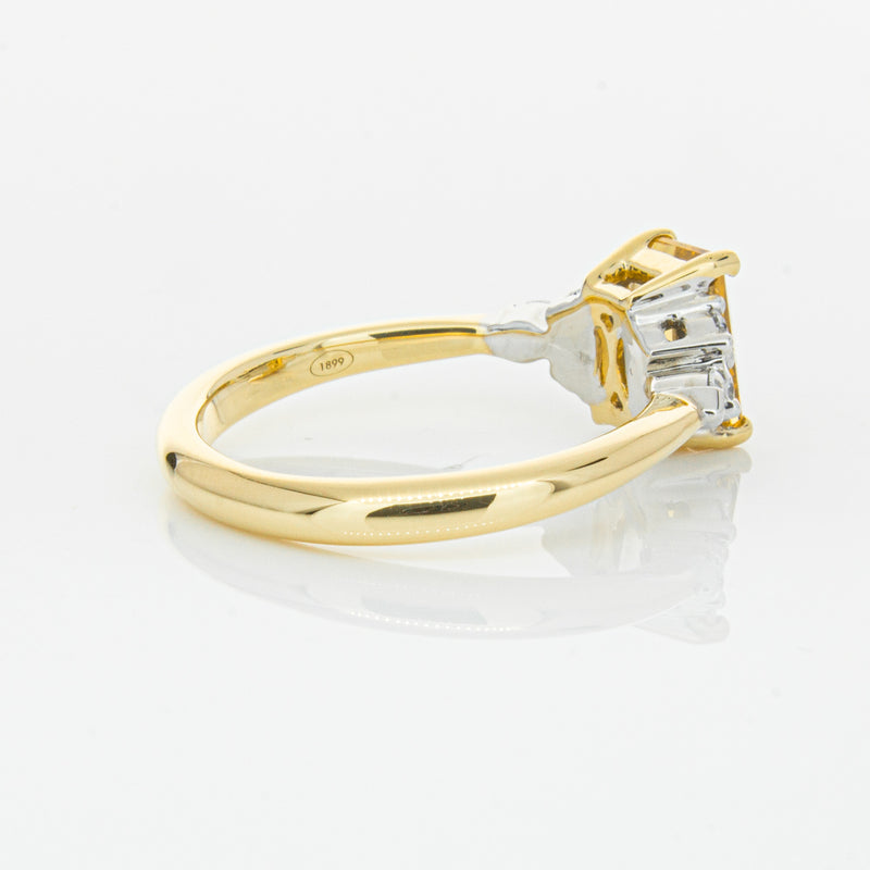 18ct Yellow Gold 1.40ct Golden Sapphire & Diamond Oriana Ring-Ring-Walker & Hall