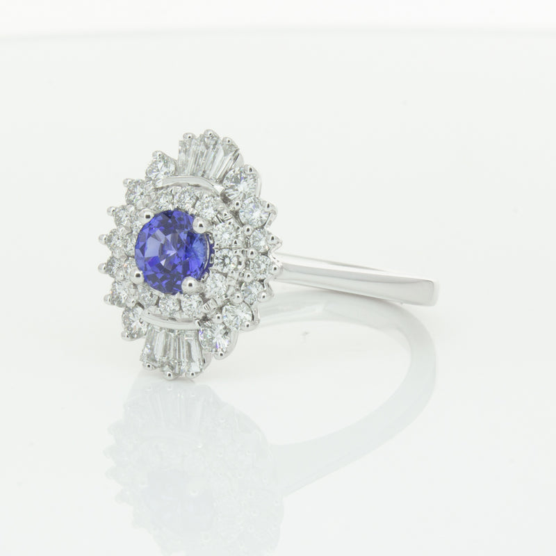 18ct White Gold .74ct Sapphire & Diamond Kira Ring-Ring-Walker & Hall