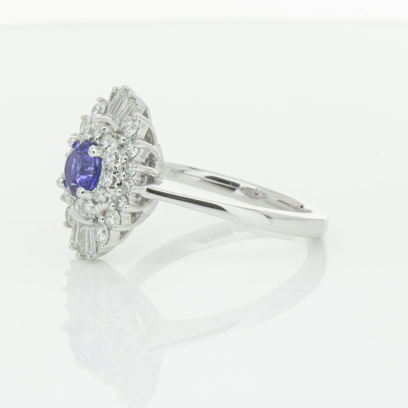 18ct White Gold .74ct Sapphire & Diamond Kira Ring-Ring-Walker & Hall