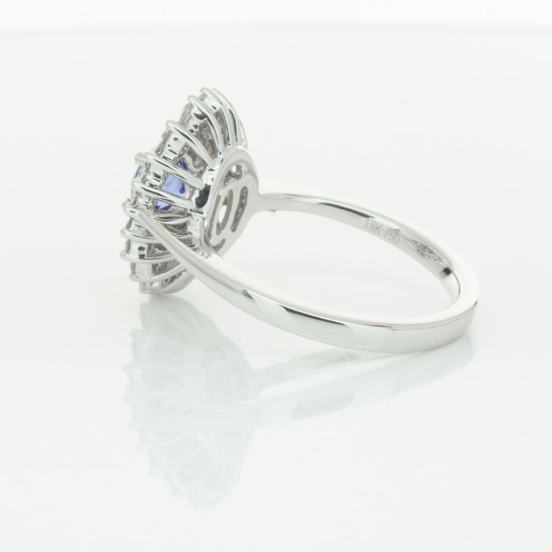 18ct White Gold .74ct Sapphire & Diamond Kira Ring-Ring-Walker & Hall