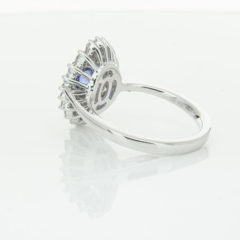 18ct White Gold .74ct Sapphire & Diamond Kira Ring-Ring-Walker & Hall
