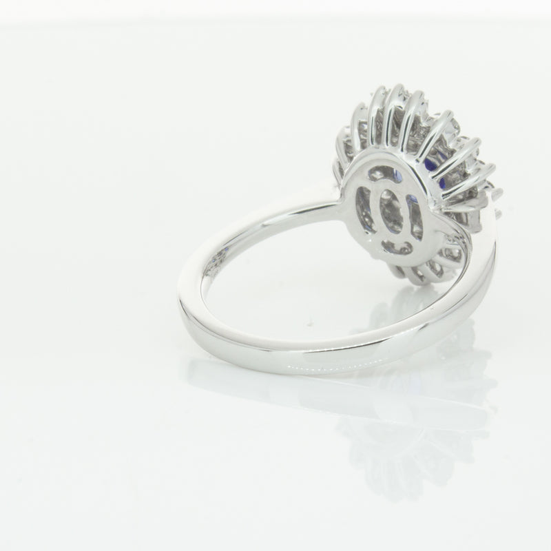 18ct White Gold .74ct Sapphire & Diamond Kira Ring-Ring-Walker & Hall