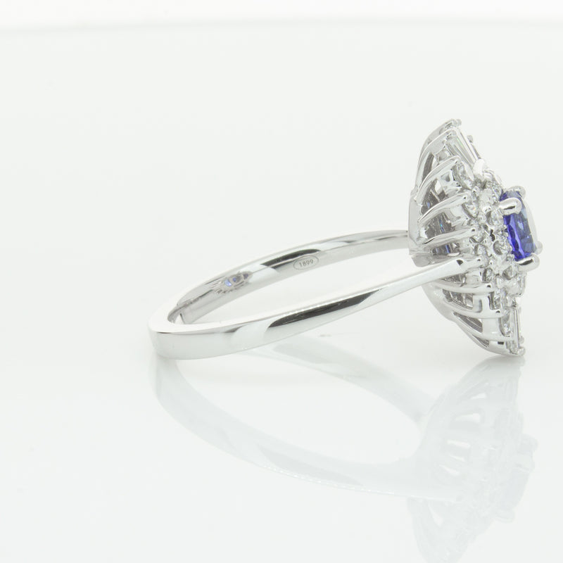 18ct White Gold .74ct Sapphire & Diamond Kira Ring-Ring-Walker & Hall