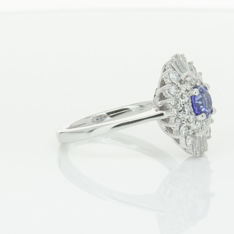 18ct White Gold .74ct Sapphire & Diamond Kira Ring-Ring-Walker & Hall