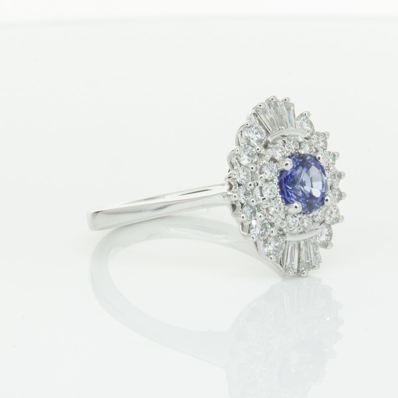 18ct White Gold .74ct Sapphire & Diamond Kira Ring-Ring-Walker & Hall