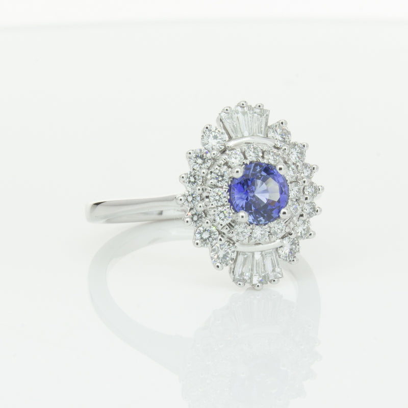 18ct White Gold .74ct Sapphire & Diamond Kira Ring-Ring-Walker & Hall