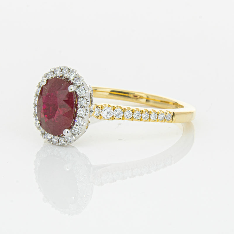 18ct Yellow Gold 1.51ct Ruby & Diamond Sierra Ring-Ring-Walker & Hall