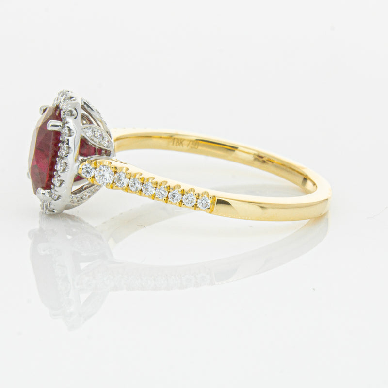 18ct Yellow Gold 1.51ct Ruby & Diamond Sierra Ring-Ring-Walker & Hall
