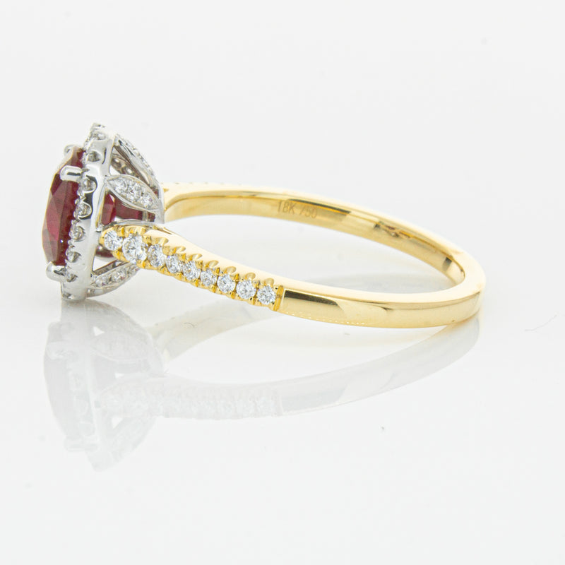18ct Yellow Gold 1.51ct Ruby & Diamond Sierra Ring-Ring-Walker & Hall