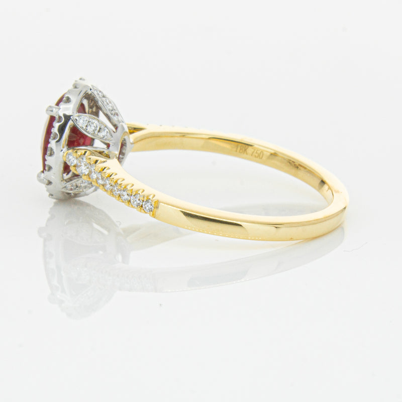 18ct Yellow Gold 1.51ct Ruby & Diamond Sierra Ring-Ring-Walker & Hall
