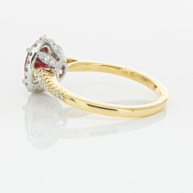 18ct Yellow Gold 1.51ct Ruby & Diamond Sierra Ring-Ring-Walker & Hall