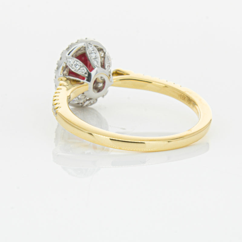 18ct Yellow Gold 1.51ct Ruby & Diamond Sierra Ring-Ring-Walker & Hall
