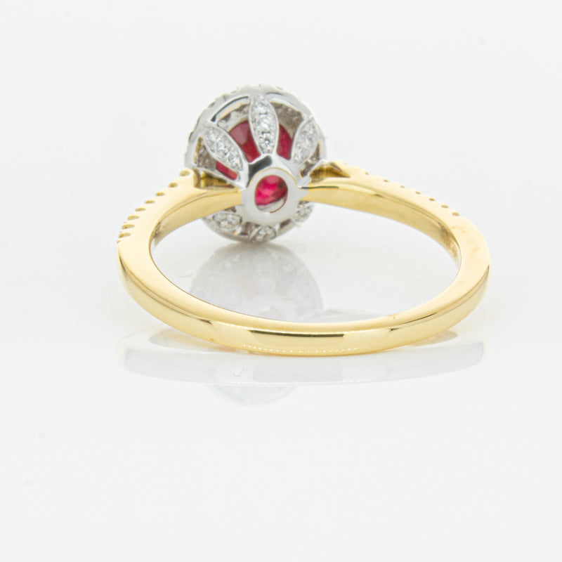 18ct Yellow Gold 1.51ct Ruby & Diamond Sierra Ring-Ring-Walker & Hall