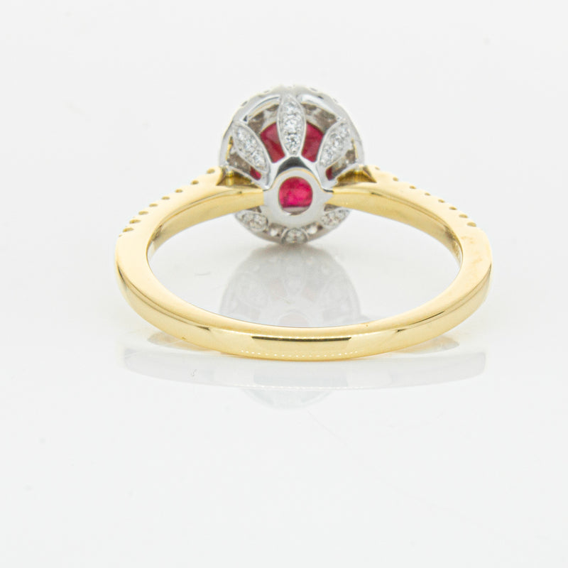 18ct Yellow Gold 1.51ct Ruby & Diamond Sierra Ring-Ring-Walker & Hall