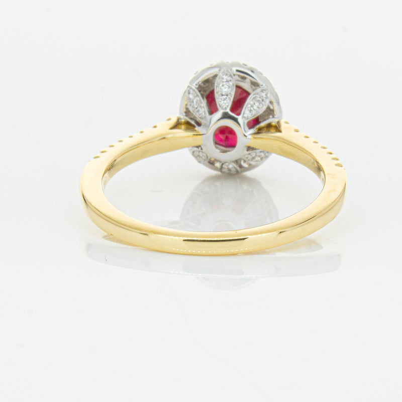 18ct Yellow Gold 1.51ct Ruby & Diamond Sierra Ring-Ring-Walker & Hall