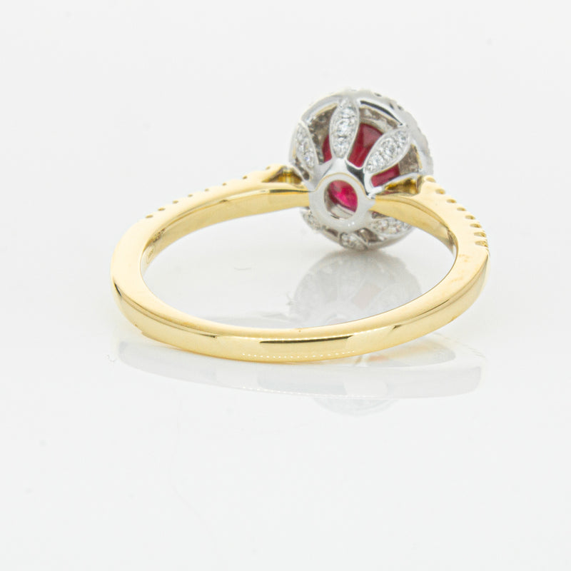 18ct Yellow Gold 1.51ct Ruby & Diamond Sierra Ring-Ring-Walker & Hall