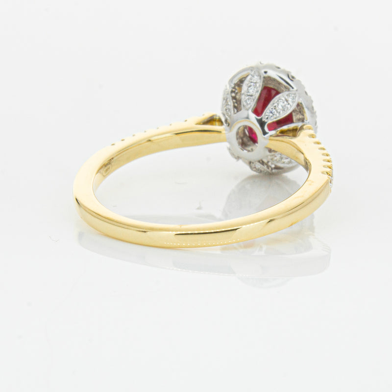 18ct Yellow Gold 1.51ct Ruby & Diamond Sierra Ring-Ring-Walker & Hall
