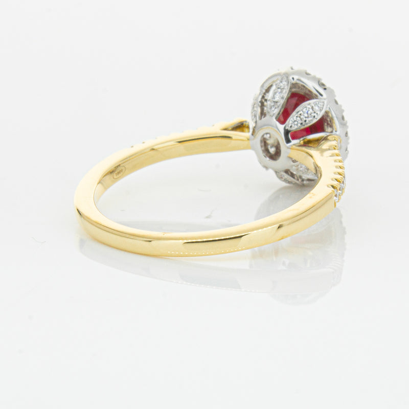 18ct Yellow Gold 1.51ct Ruby & Diamond Sierra Ring-Ring-Walker & Hall
