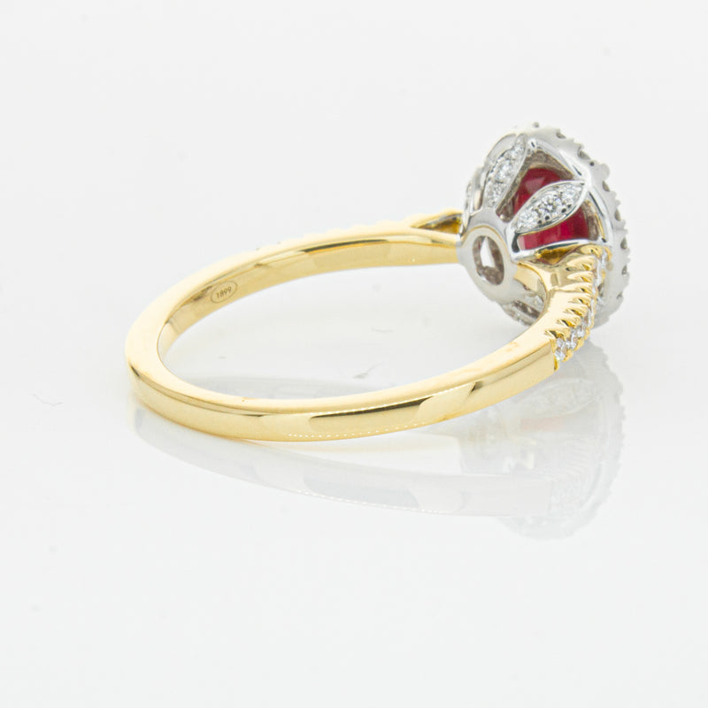 18ct Yellow Gold 1.51ct Ruby & Diamond Sierra Ring-Ring-Walker & Hall