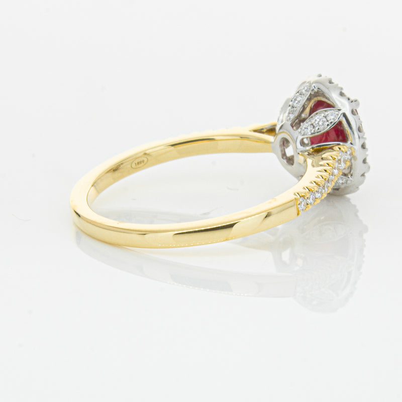 18ct Yellow Gold 1.51ct Ruby & Diamond Sierra Ring-Ring-Walker & Hall